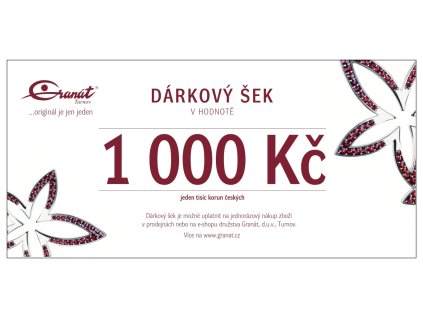 '24 Dárkový šek 1000 Kč