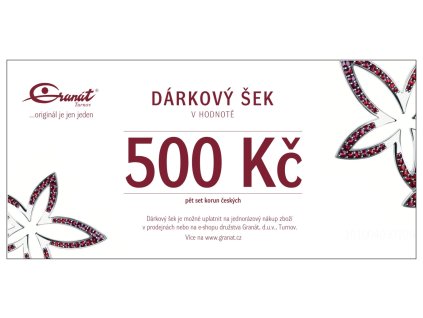 '24 Dárkový šek 500 Kč